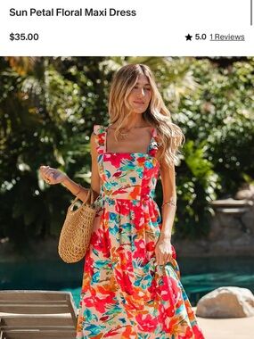NWT cupshe floral maxi dress